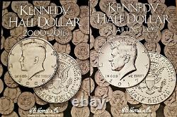 2000-2024 P & D Kennedy Half Dollars 25 Year Set 50 Uncirculated Halves + 3