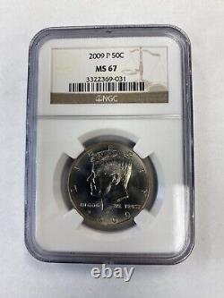 2009 P Kennedy Half Dollar Ngc Ms67 Great Registry Set Coin