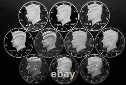 20102019 S Kennedy Half Dollar Gem DCam Proof Run 10 Coin Set CN-Clad US Mint