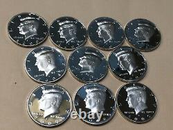2010-2019 S Silver Kennedy Half Dollar Cameo Gem Proof Set (10) High Grade Coins