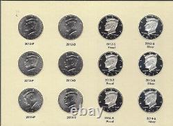 2012- 2021 PDSS Proof & BU Kennedy Half Dollar Set 40 Coins witho Dansco 8167