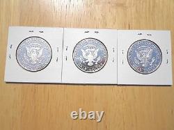 2013 S 2014 S 2015 S Silver Proof Kennedy Half Dollar 3 Coin Lot Set