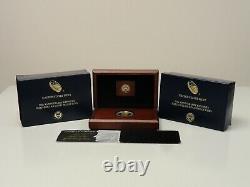2014W proof 3/4 troy ounce 9999 gold Kennedy half dollar with original packaging