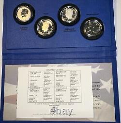 2014 50th Anniversary Kennedy Half Dollar Silver 4 Coin Collection WithOGP & COA