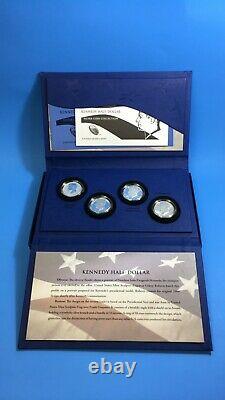 2014 50th Anniversary Kennedy Half Dollar Silver Coin Collection 4-Coin Set