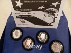 2014 KENNEDY HALF-DOLLAR 50th ANNIVERSARY SILVER COIN COLLECTION with BOX and COA