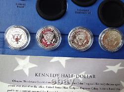 2014 Kennedy 50th Anniversary 4 Coin Silver Half Dollar Set Original Box withCOA