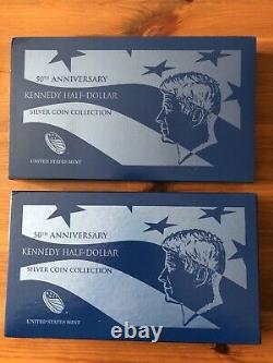 2014 Kennedy 50th Anniversary 4 Coin Silver Half Dollar set, original box, COA