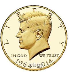 2014 Kennedy 50th Anniversary Half-Dollar Gold Proof Coin w / Box & COA