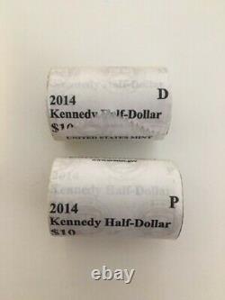 2014 Kennedy half dollar mint rolls P&D