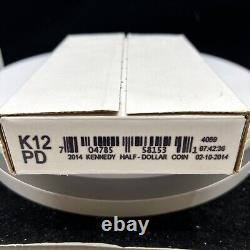 2014 P&D Kennedy Half Dollar US Mint Rolls Unopened Original Box
