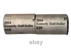 2014 P&D Kennedy Half Dollars US MINT (2-ROLLS) Uncirculated Set P D BU RARE