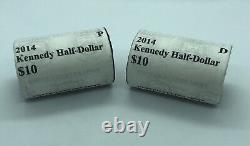 2014 P&D Kennedy Half Dollars US MINT ROLLS 50¢ Uncirculated Set P D BU RARE