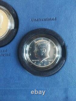 2014 US Mint 50th Anniversary Kennedy Silver Half Dollar 4 Coin Set OGP and COA