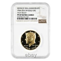 2014-W 3/4 oz Gold Kennedy Half Dollar Proof High Relief NGC PF 69 UCAM