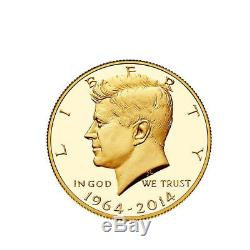 2014 W 3/4 oz John F. Kennedy 50th Anniversary Half Dollar Gold Proof Coin