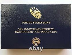 2014-W, 50th Anniversary Kennedy Gold Half Dollar! Full Set