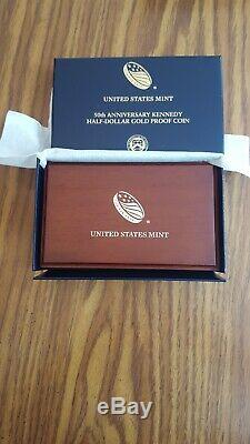2014-W 50th Anniversary Kennedy Half Dollar Gold Proof Coin Direct from US Mint