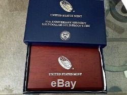 2014 W 50th Anniversary Kennedy Half Dollar Gold Proof Coin in US Mint Box & COA