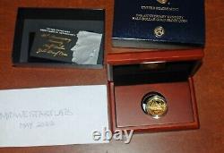 2014-W 50th PROOF Kennedy Gold Half Dollar Coin 50th Anniversary With Box And COA