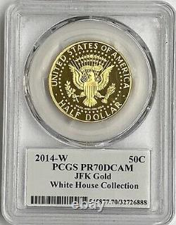 2014-W JFK Kennedy 3/4 oz. 999 Gold Half Dollar PCGS PR70 DCam White House