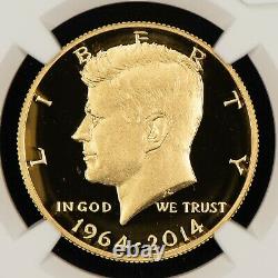 2014-W Kennedy 50th Anniv 3/4 oz Gold Half Dollar ER NGC PF70 UC SKU-G1267