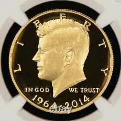 2014-W Kennedy 50th Anniv 3/4 oz Gold Half Dollar ER NGC PF70 UC SKU-G1268