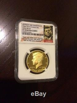 2014-W NGC PR-70 Gold Kennedy Half Dollar Anniversary Proof Coin PR70