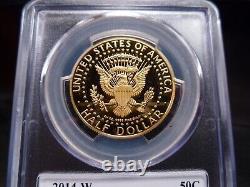 2014-W PR70DCAM Gold Kennedy Half Dollar PCGS Certified Mint Perfect Box/COA