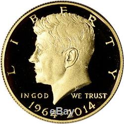 2014-W US Gold Half Dollar Kennedy 50th Anniversary Proof 50C Coin in Capsule