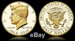 2014-W US Gold Half-Dollar Kennedy 50th Anniversary Proof 50 cent