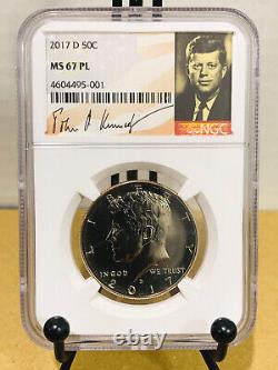 2017-D Kennedy Half Dollar NGC MS67PL Mint State 67 Proof Like #4604495-001