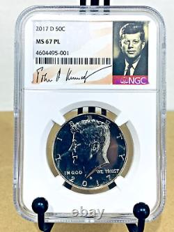 2017-D Kennedy Half Dollar NGC Rare MS67PL Mint State 67 Proof Like #4604495-001