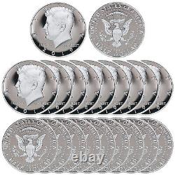2019 S Kennedy Half Dollar Roll Gem DCam. 999% Silver Proof 20 US Coins
