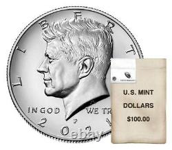 2021 Kennedy Half Dollar $100 Uncirculated Mint Bag P & D Mints Unopened OGP