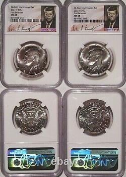 2021 P & D Kennedy Half Dollar 2 Coin Set 50c NGC MS 68 FIRST RELEASES
