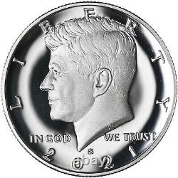 2021 S Kennedy Half Dollar Roll Gem Deep Cameo CN-Clad Proof 20 Coins