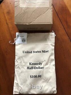 2023 Kennedy Half Dollar $100 Bag 100 Phil, 100 Denver, Unopened Sealed Bag