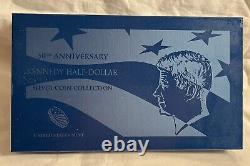 50th Anniversary Kennedy Half Dollar Silver Coin Collection with OGP and COA