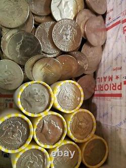 $600 Circulated Grade U. S. Half Dollars. Kennedy Halves. 50 Cent Coins. Money