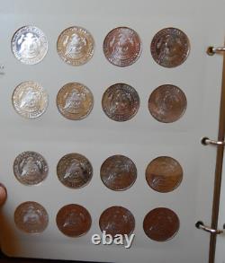 64 Kennedy Half Dollars 1988-2004 UNC, Proof, PR Silver In Littleton Coin Album