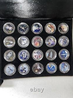 73 Coins. Kennedy Half Dollar Commemorative Colorized Space Coins