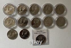 73 Coins. Kennedy Half Dollar Commemorative Colorized Space Coins