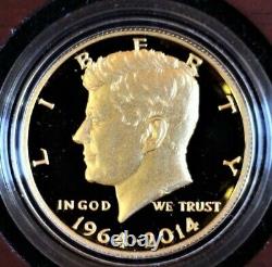 9999 Fine Gold 2014-W 50th Anniversary Kennedy Half Dollar Proof Coin