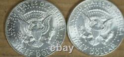 9 SILVER 1964 Kennedy 90% Silver Half Dollars 50c Lot of (9) UNC -2628