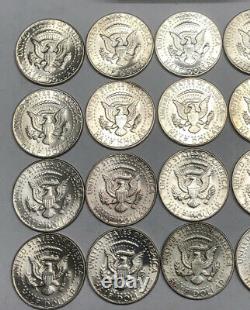BU1968D From Original Bank Roll 40% Silver Kennedy Half Dollars 20 coins $10 FV