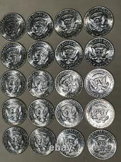 Bank Roll of 20 1964-P Kennedy Half Dollars 90% Silver BU 3