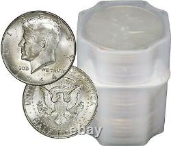 Brilliant Uncirculated, Roll-20, $10 Value 90% Silver 1964 Kennedy Half Dollar