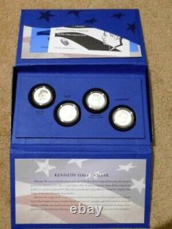 Complete 2014 50th Anniversary Kennedy Silver Half Dollar 4 Coin Set OGP