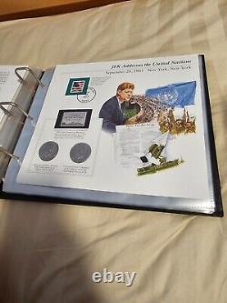 Complete Kennedy Uncirculated US Half Dollar Collection w Stamps and 23 coins
